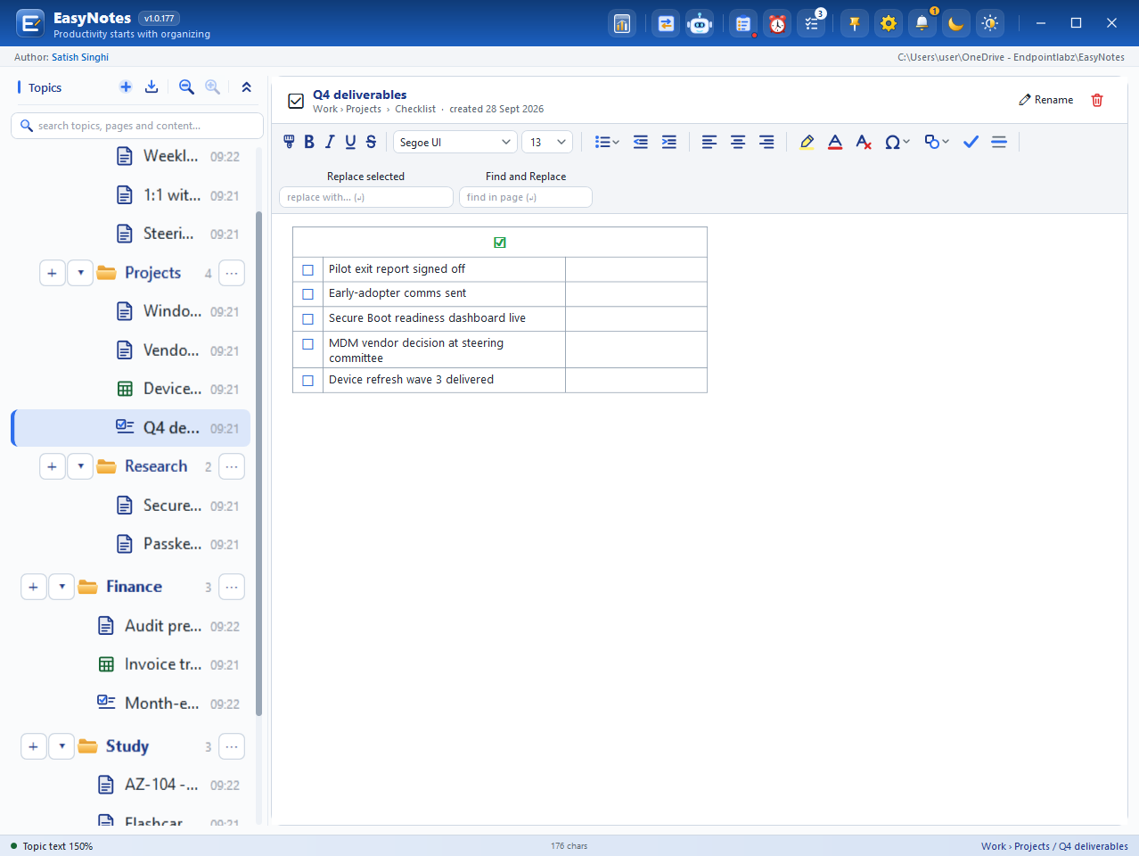 Topic text at a larger zoom