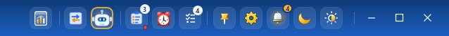 Busy – the amber glow while an AI tool is working (here, just after it wrote a page).