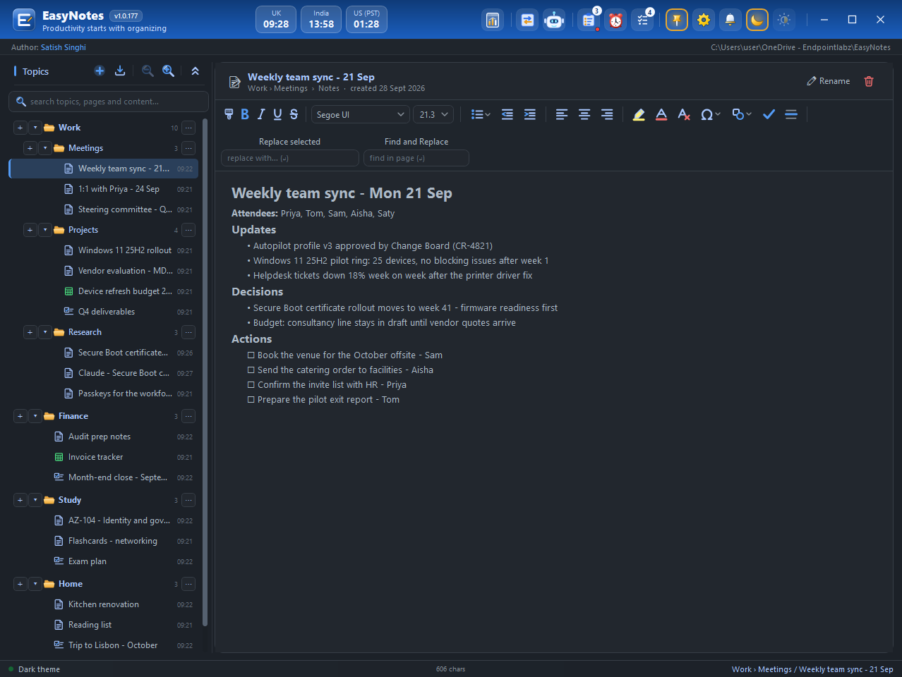 Dark theme